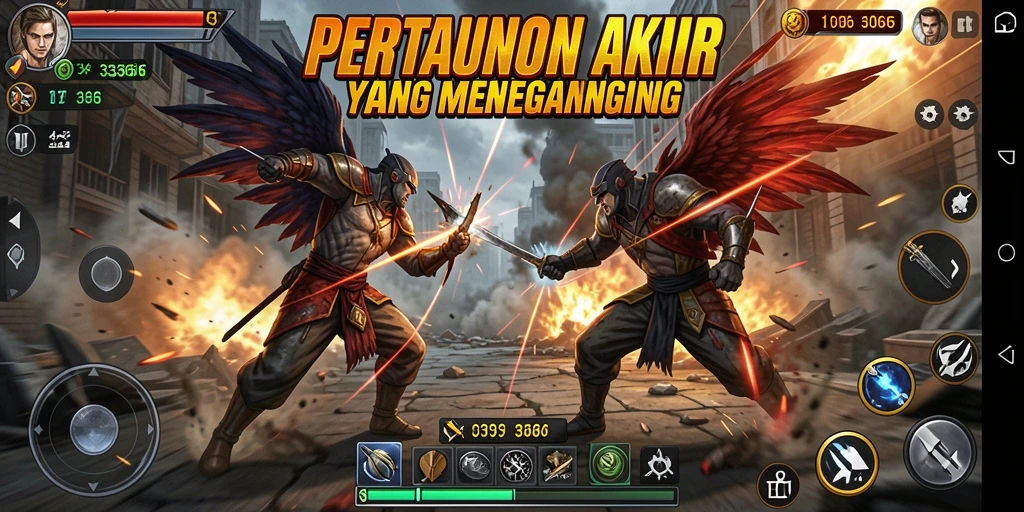 Tampilan mendebarkan dari gameplay 333666 dalam pertarungan yang intens.