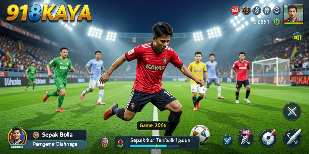 Tampilan gameplay 918KAYA yang mendebarkan saat pertandingan berlangsung.