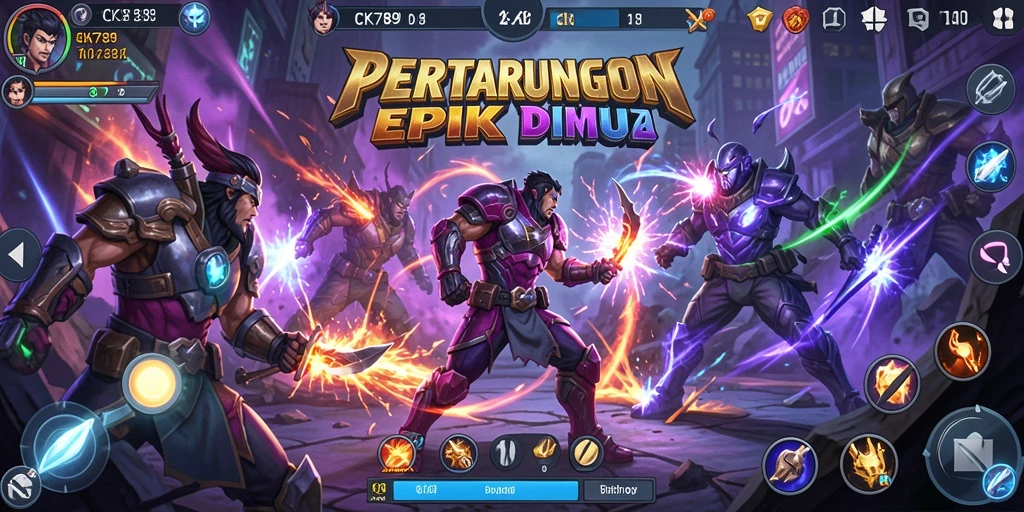 Tampilan gameplay CK789 yang seru dan menegangkan dalam pertarungan Fighting.