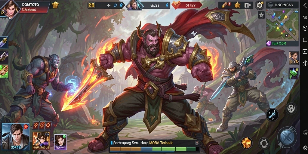 Tangkapan layar dari gameplay seru DOMTOTO dalam pertarungan tim.