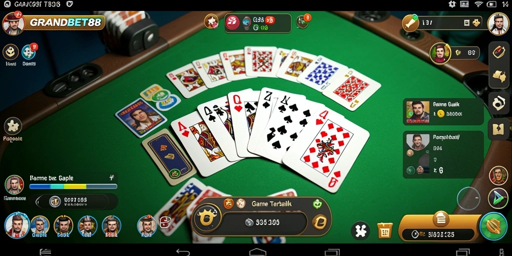Tampilan menarik gameplay Gaple di GRANDBET88.