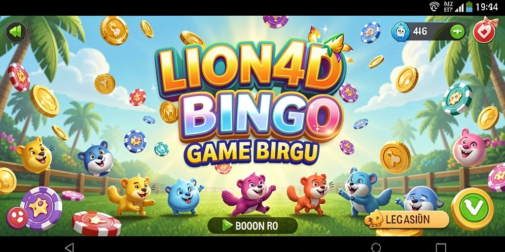 Screenshot utama LION4D menampilkan gameplay seru Bingo.