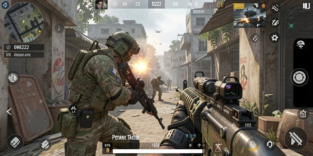 Gameplay intens saat bertarung dalam OH222, penuh aksi dan strategi.