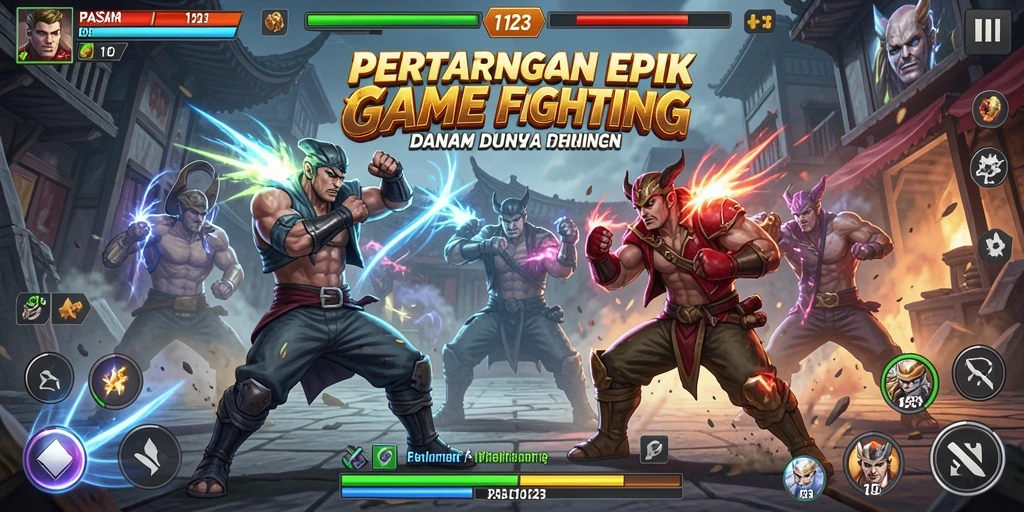 Tampilan gameplay PASAR123 yang mendebarkan dan penuh aksi Fighting.