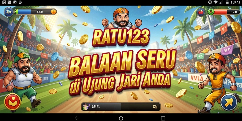 Tampilan gameplay menegangkan dari RATU123 dengan mobil balap cepat.
