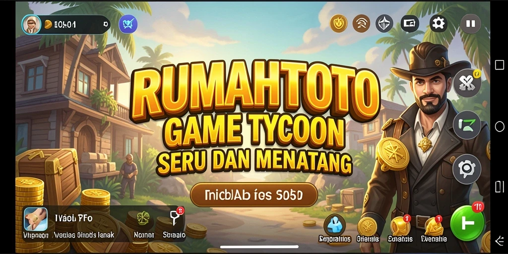 Screenshot gameplay RUMAHTOTO yang menunjukkan desain rumah yang kreatif.