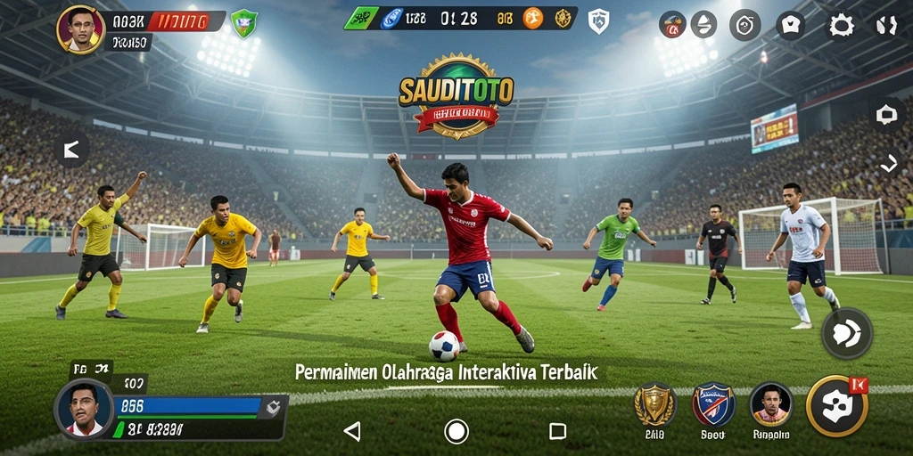 Tampilan utama SAUDITOTO menampilkan aksi menarik dalam permainan olahraga.