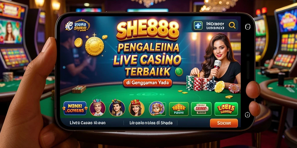 Tampilan antarmuka permainan Live Casino yang menarik dan interaktif.