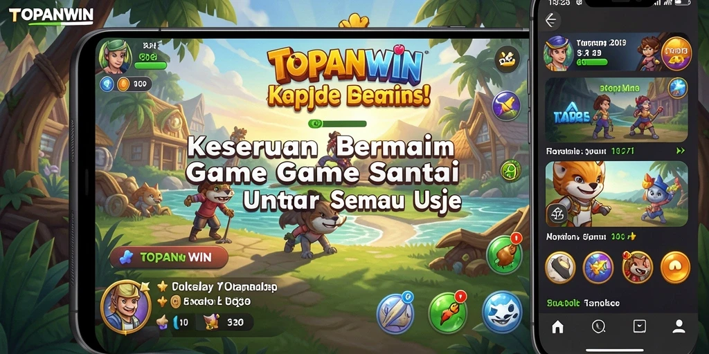 Tampilan gameplay TOPANWIN yang seru dan penuh warna.