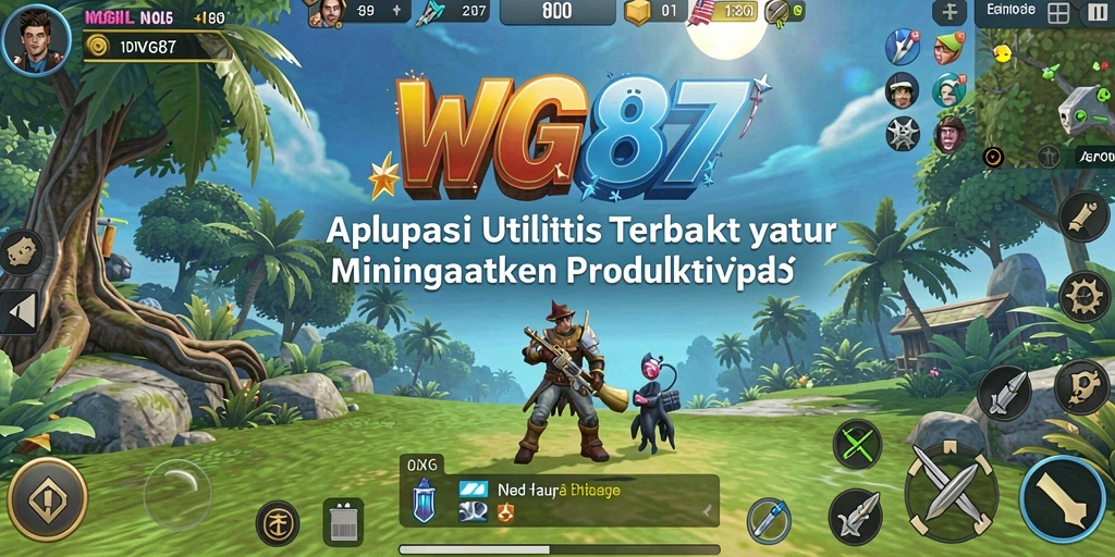 Tampilan antarmuka aplikasi WG87 dengan fitur-fitur utilitas yang terintegrasi.